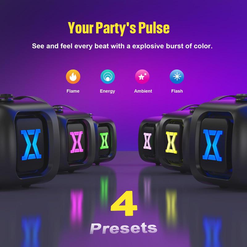 Alto-falante Bluetooth DOSS Extreme Boom Pro D300 80W à prova d